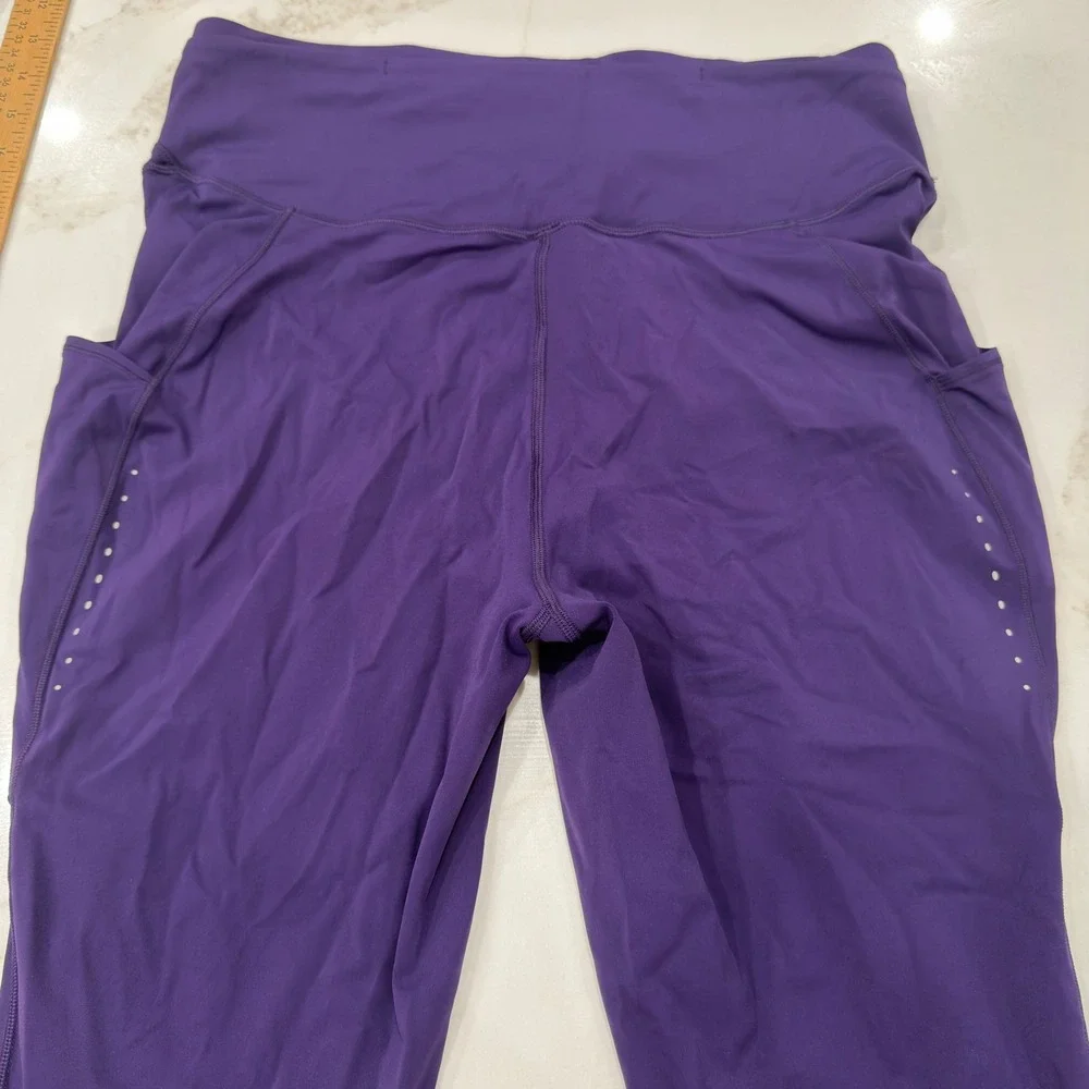 Lululemon Fast and Free High Rise Tight Purple Nulux Running Leggings